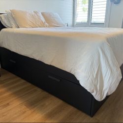 Queen Size Bed Frame With Storage 