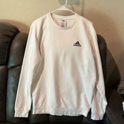 Adidas White Crew Neck Sweater 