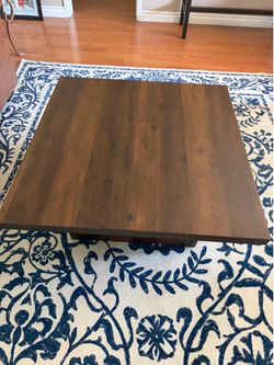 Brand New – Unopened Living Spaces Devin Dark Brown 36” Square Coffee Table – $200