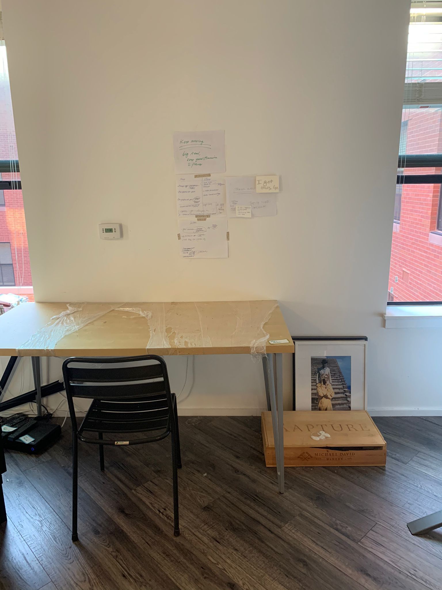 Working desk (wood and aluminium)