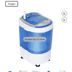 MINI Portable Single Bucket Wash Machine Washing Drying 2 in 1 Washer