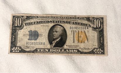 1934 A $10 North Africa note silver certificate