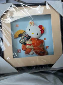 Sanrio Hello Kitty Framed Japanese Doll Art