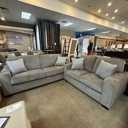 Altari Aloe Grey Sofa & Loveseat 
