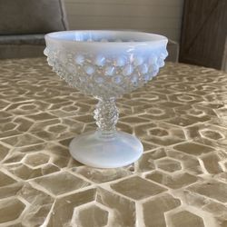 Vintage 40’s Anchor Hocking Glass Co Moonstone dish/ glass