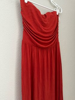 Long dress burnt orange color