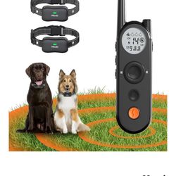 Wireless Dog Fence, 3500FT Fence Range, 6100FT Remote Training, 185 Days Rechargeable, IPX7 Waterproof Collar, 3 Training Modes (Black 2 Dogs)🐕 