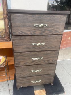 Tall vintage simple dresser chest 24 by 15 by 44 great for a small space