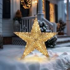 NEW Gold Star Outdoor Christmas Decoration