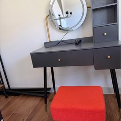 Small vanity with stool