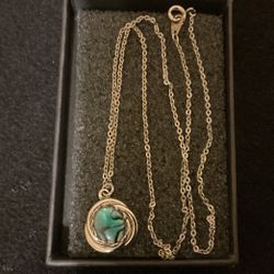 20” SilverTone Necklace And Pendant With Center Stone,by Avon