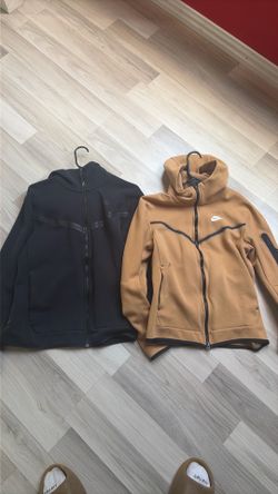 Black and Tan Nike tech zip ups