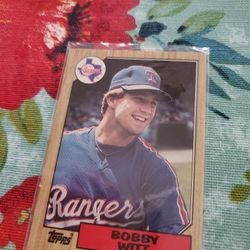 Texas Rangers Bobby Witt '87 Topps '87 Leaf '88 Topps '89 Topps Baseball Cards 