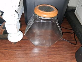 Glass Jar just needs to be cleaned had cat food in it