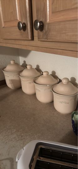 Ceramic Kitchen Canister Set of 4