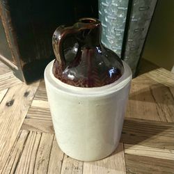 Vintage Stoneware Two Tone Jug