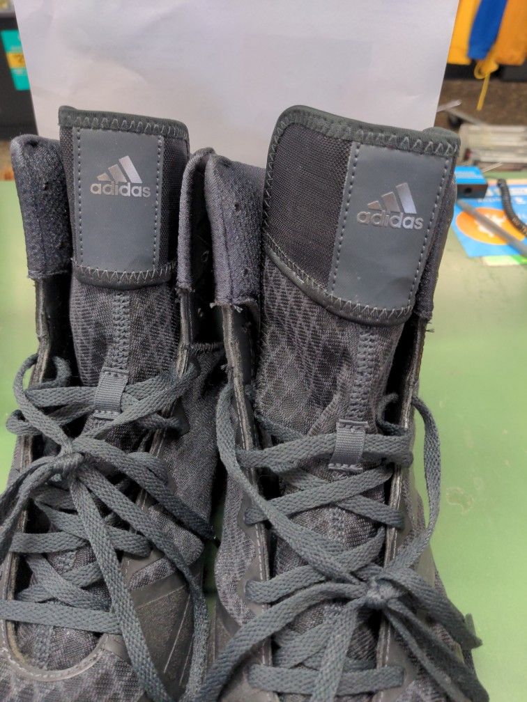 Adidas Mat Wizard 4 Carbon Black Wrestling Shoes Men's Size 16 Us Sneakers 