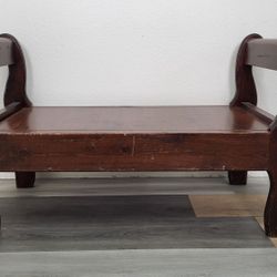 Vintage Wood Bench From Peru