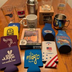 Beer glasses, coozies and more REDUCED