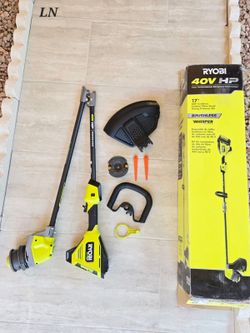 RYOBI 40V HP Brushless Whisper Series Carbon Fiber Shaft Weed Eater String Trimmer