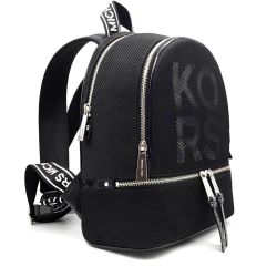 New Michael Kors Patent Leather & Polyester Mesh Backpack 