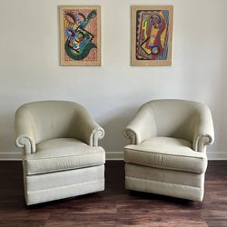 Set Of Vintage Swivel Rocker Chairs