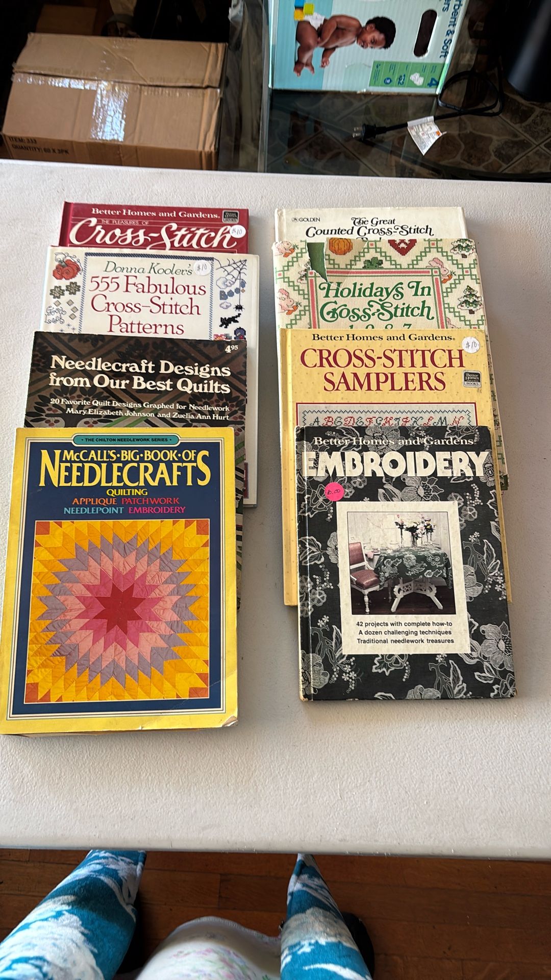 9 Needlepoint/Embroidery Books 