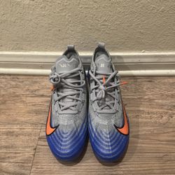 NEW Nike Vapor Elite 1 Mens Football Cleats Grey-Orange Blue FB3288-001 Size 7.5