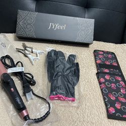 NEW JYfeel 2 in 1 Travel Curling Flat Iron Dual Voltage Mini Hair Straightener and Curler