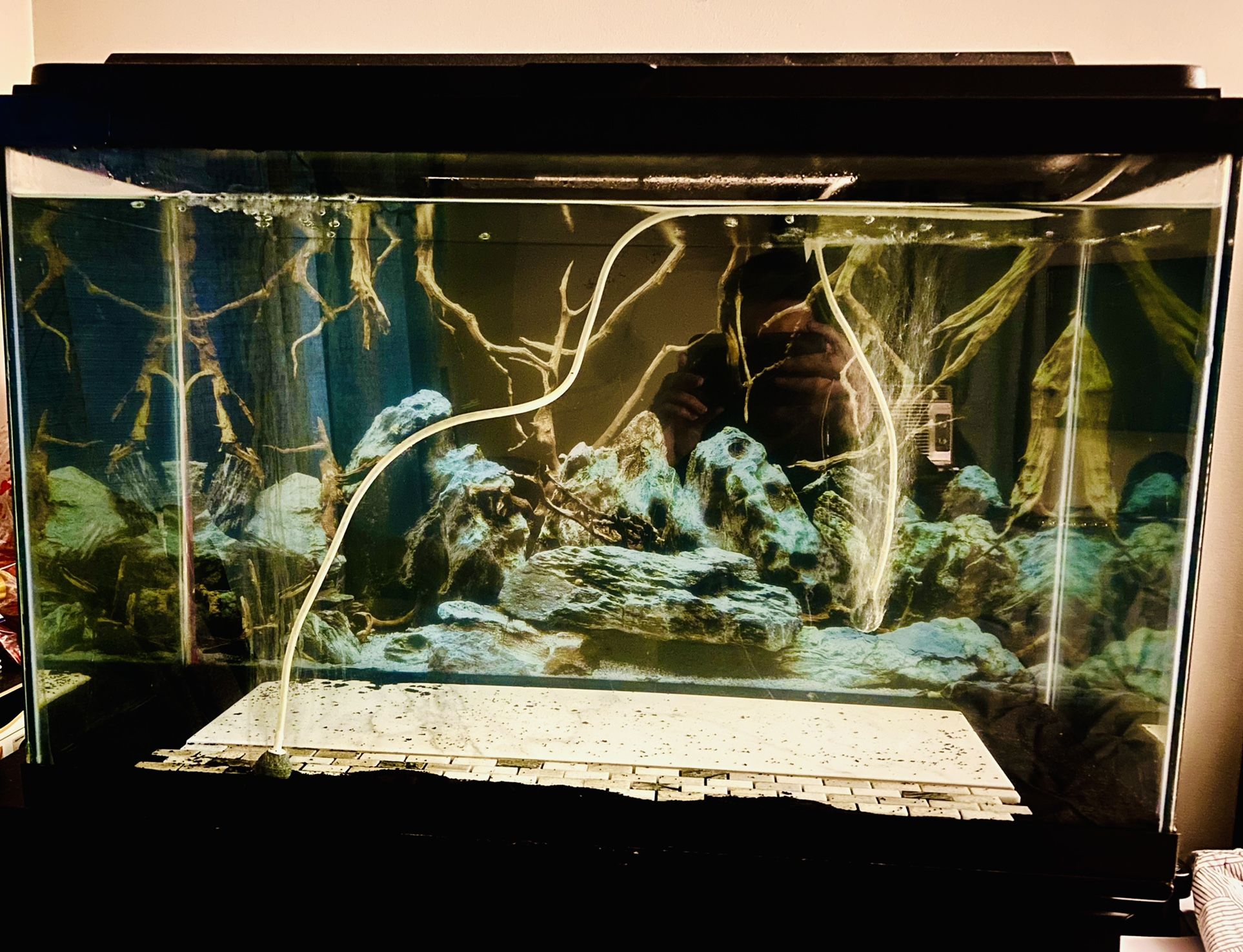30 gallon aquarium with lid and light