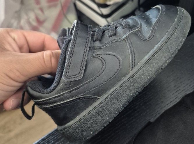 Kid's All Black Nike's with Strap