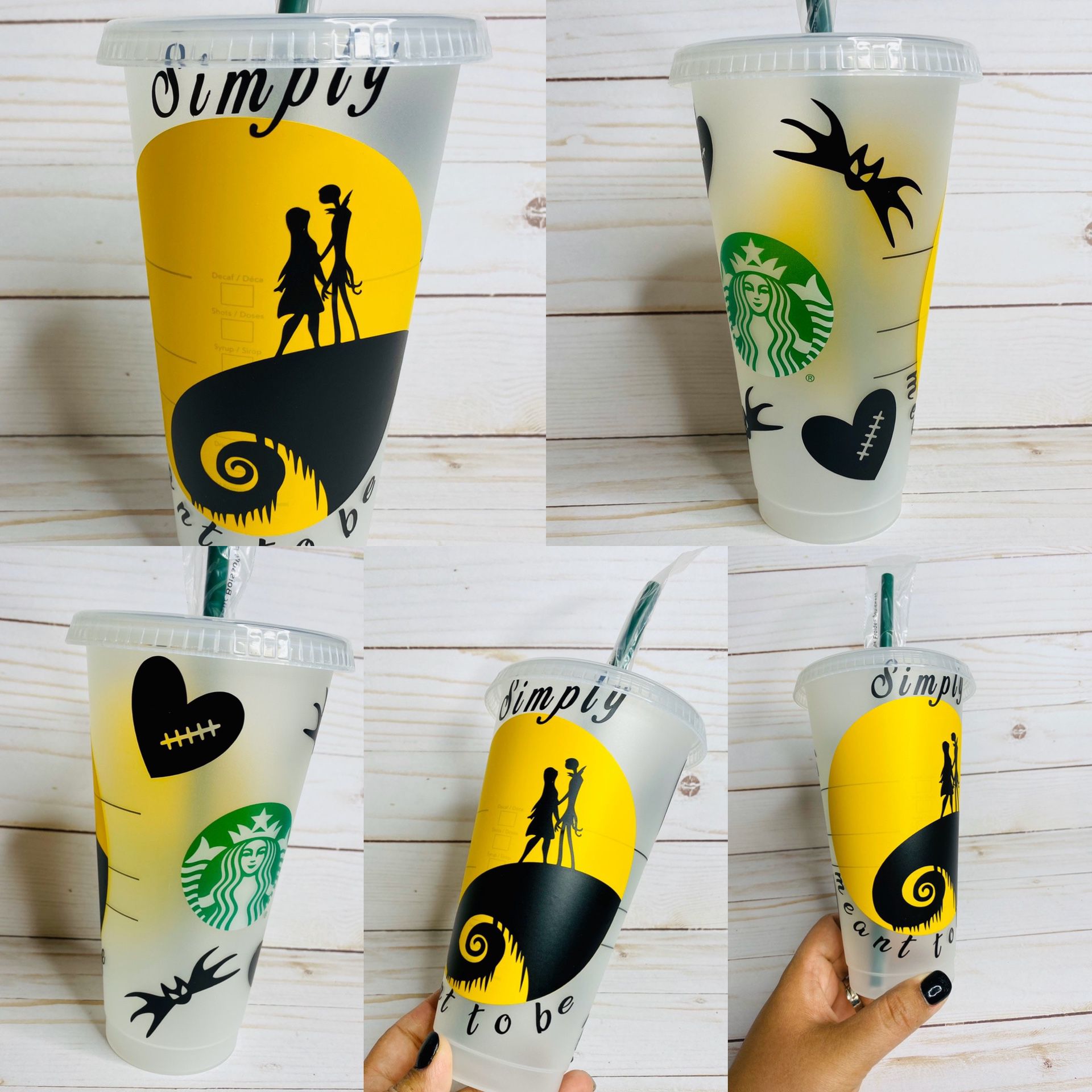 Nightmare Before Christmas Jack and Sally Venti Cold Cup
