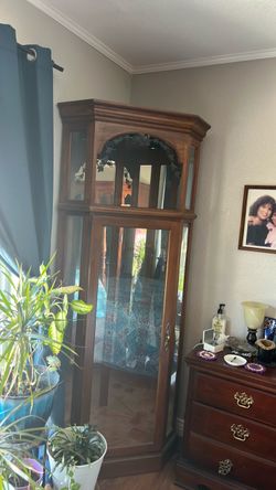 Corner curio cabinet