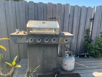 Worn propane grill