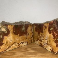 Tennessee Paint Rock Agate Bookends 5.5x8x2 6.5 lbs each