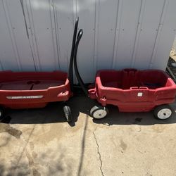 Two Red Wagons
