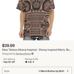 Moana/ Maui  Men’s XL Shirt 