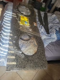 Double Sink Marble Countertop