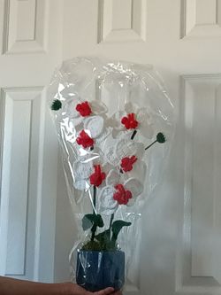 Orchid flower pot decoration for office and home decor