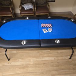 New Poker Table + Poker Chips And Decks Of Cards
Everything $100 today