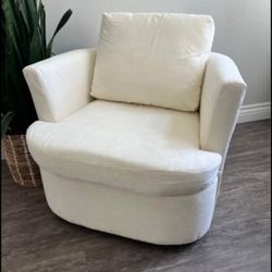 LUE BONA 32 in. W Modern Chenille Swivel Accent Barrel Chair Set Modern Upholstered Swivel