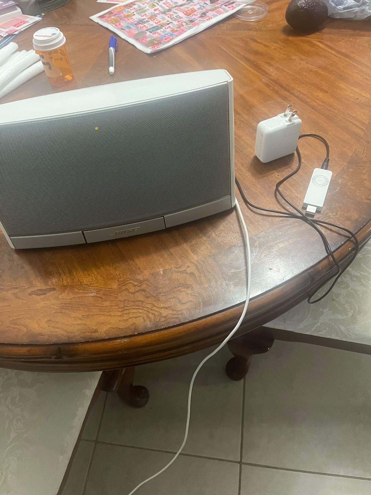Bose portable white with Bluetooth