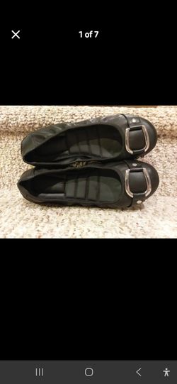 New 8.5  MeToo LEATHER Ballerina Flats SO PADDED, SO COMFORTABLE: Black and Pink