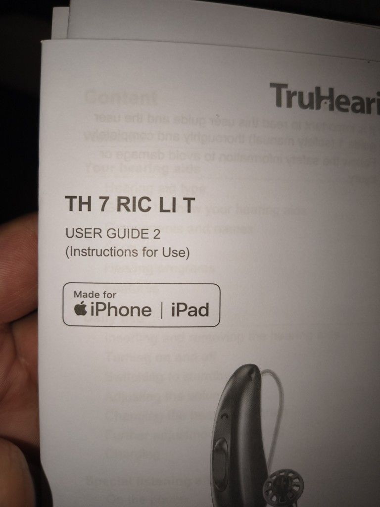Hearing Aid - True-hearing - TH 7 RIC LI T