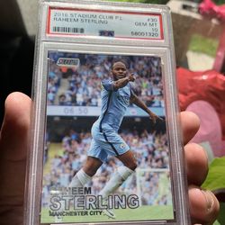 2016 Topps stadium club premier league Manchester city Raheem Sterling #30 PSA 10