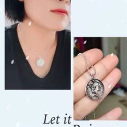 One-body sterling silver necklace