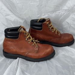 Red Wing Boots 8.5B Union Made in USA 1607 Super Sole Brown Leather Lace Up Work 