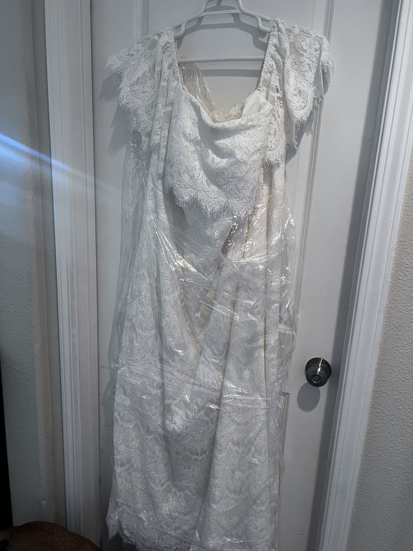 Plus Size Boho Wedding Dress Size 22