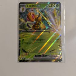Pokemon Beedrill Ex Holographic Yellow Green Card