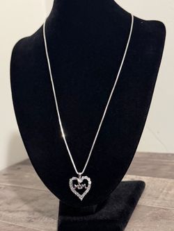 925 Silver Mom Heart Pendant Necklace